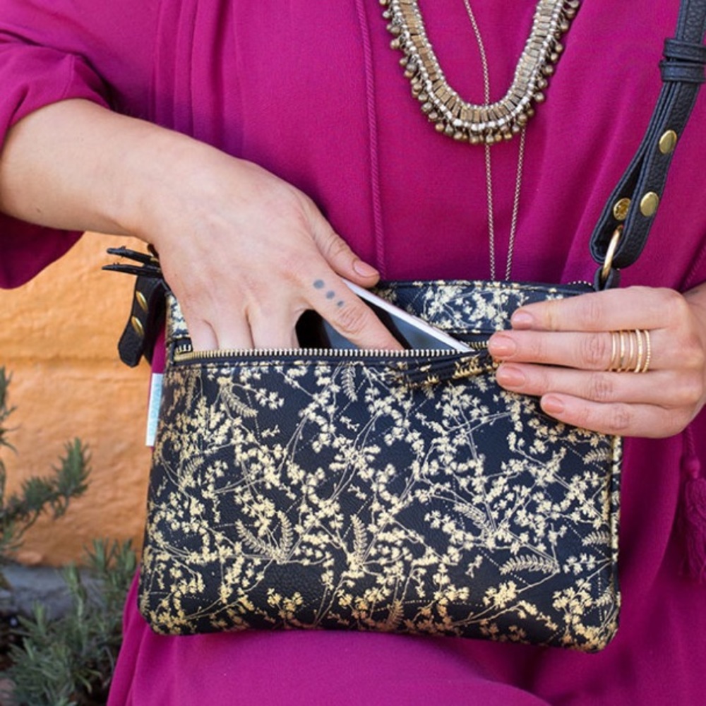 PAPAYA BLACK CROSSBODY BAG